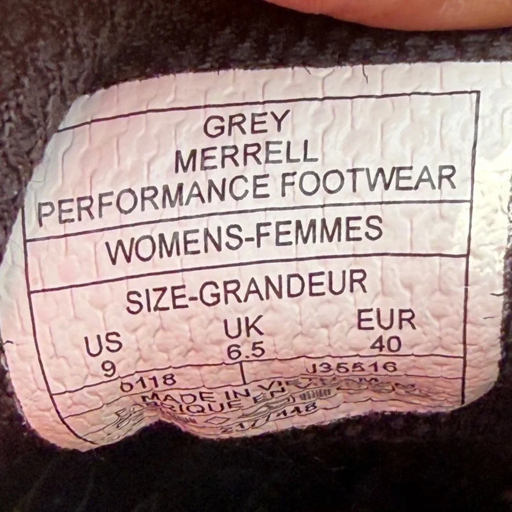 Merrell Siren‎ Edge Q2 Womens Hiking Shoes Grey Blue Vibram J35516 Size 9